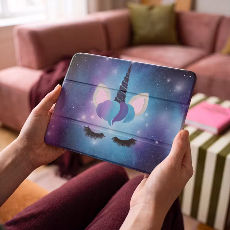 iPad hoes - Eenhoorn - Sterren - Blauw — 4