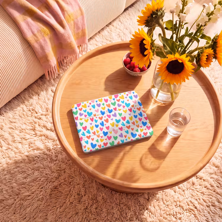iPad hoes - Hartjes - Kleurrijk - Patroon - Levendig — 2