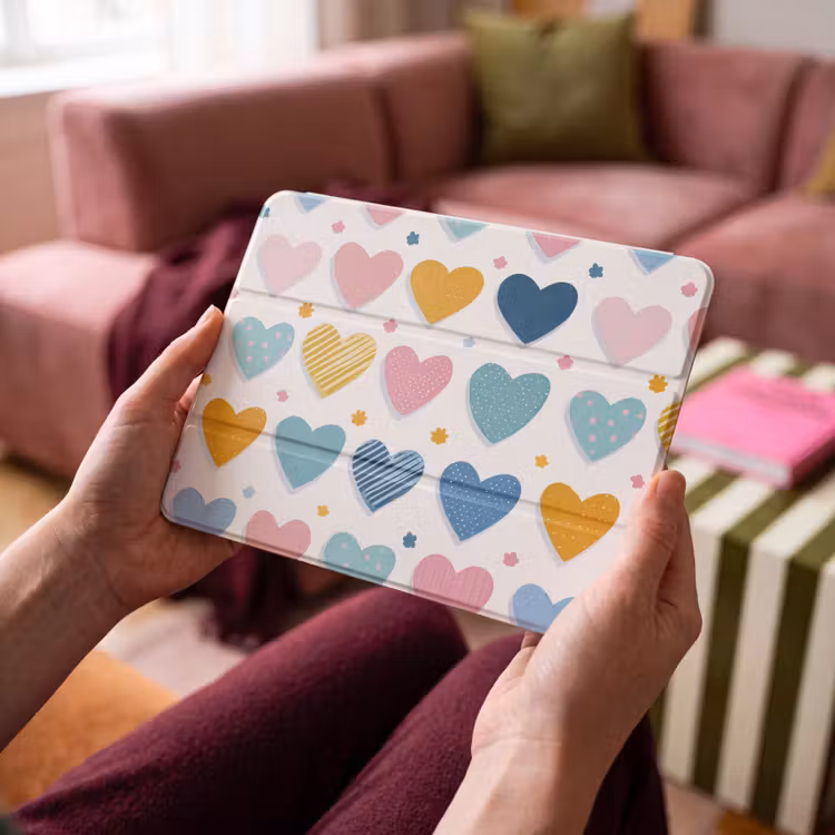 iPad hoes - Hartjes - Pastel - Patroon — 4