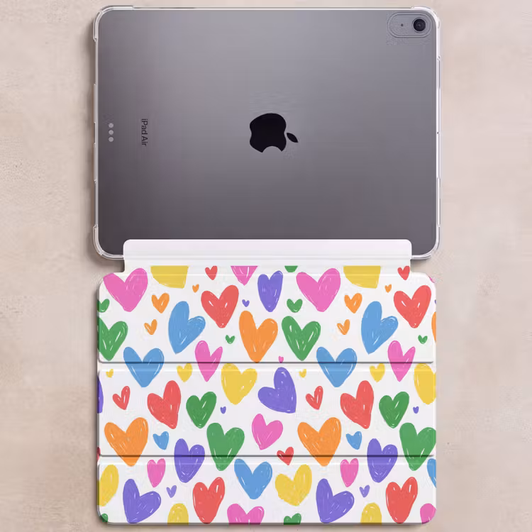 iPad hoes - Hartjes - Patroon - Kleurrijk — 6