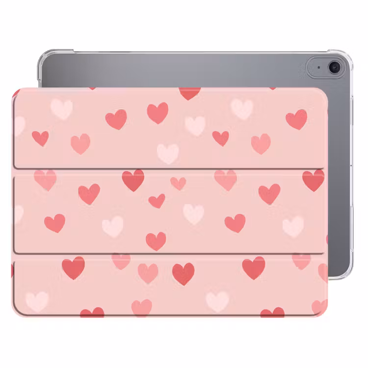 iPad hoes - Hartjes - Patroon - Roze — 1