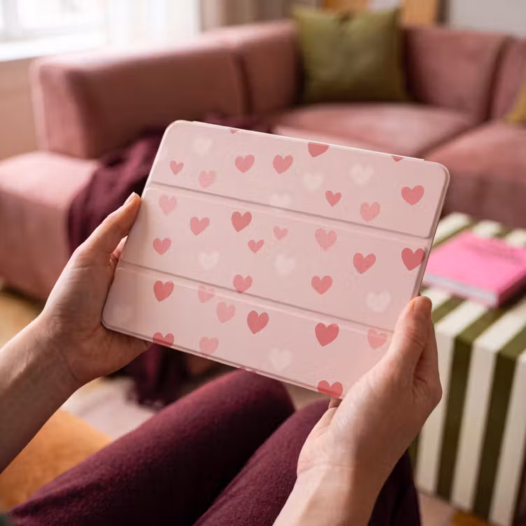 iPad hoes - Hartjes - Patroon - Roze — 4