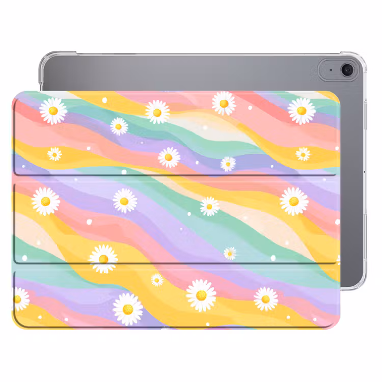iPad hoes - Madeliefjes - Kleurrijk - Pastel — 1