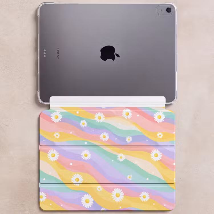 iPad hoes - Madeliefjes - Kleurrijk - Pastel — 6