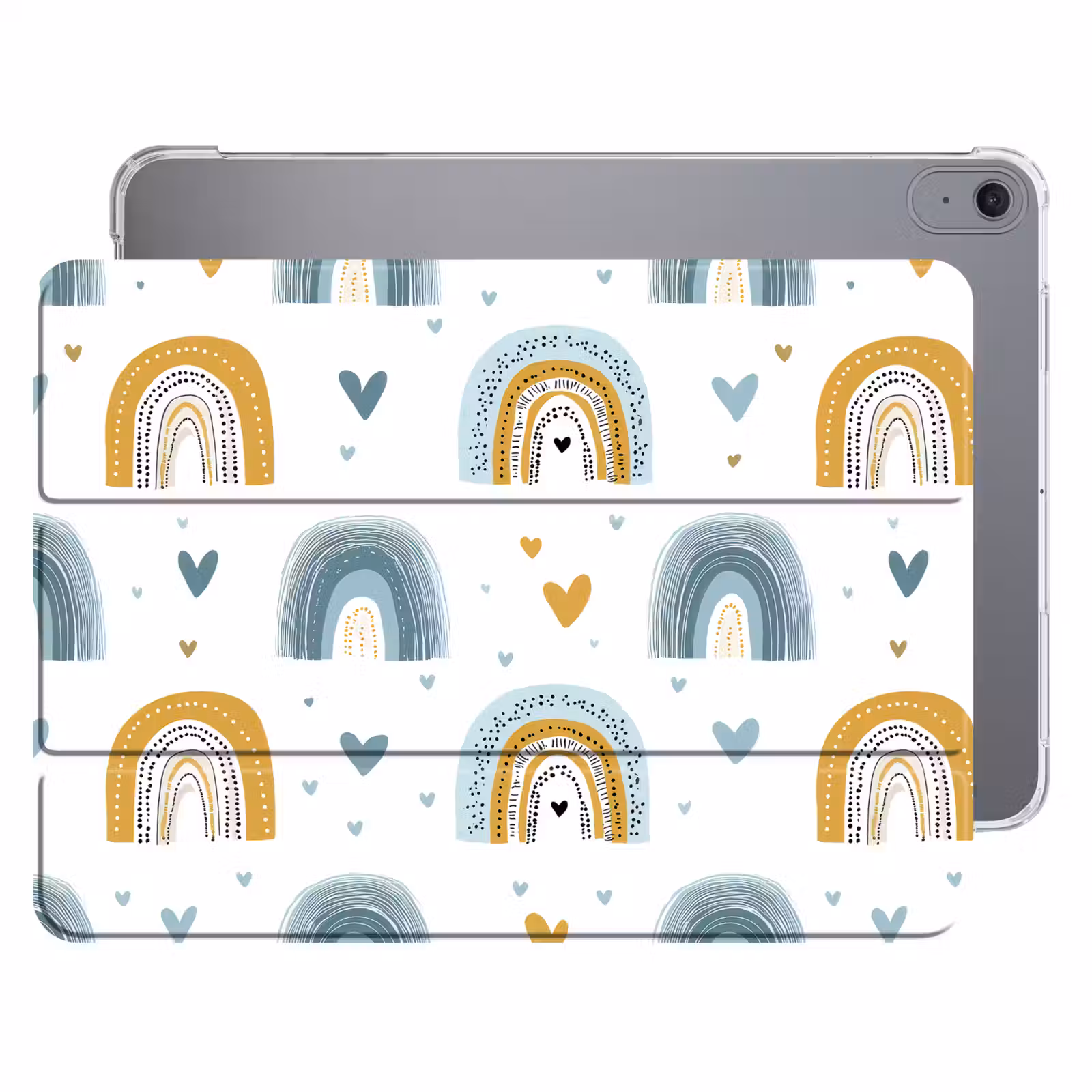 iPad hoes - Patroon - Regenboog - Hartjes — 1