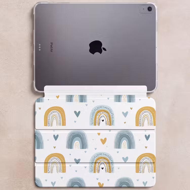 iPad hoes - Patroon - Regenboog - Hartjes — 6