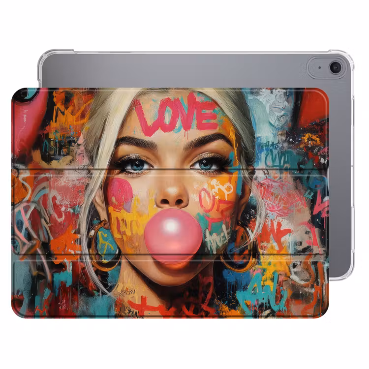 iPad hoes - Vrouw - Kauwgom - Graffiti - Love — 1