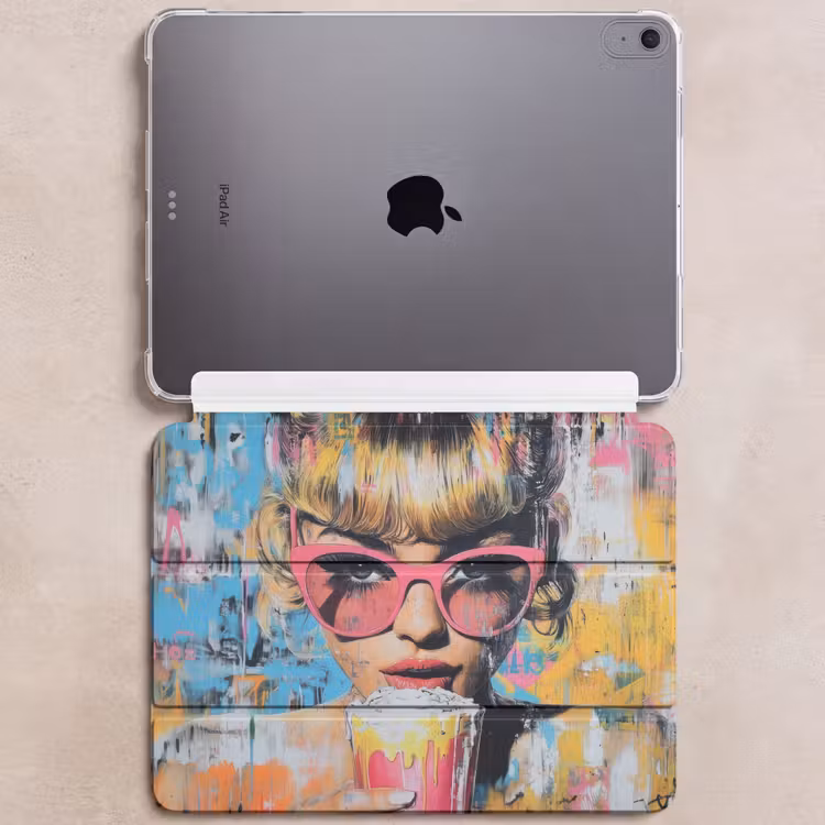 iPad hoes - Zonnebril - Vrouw - Kleurrijk - Verfspetters — 6