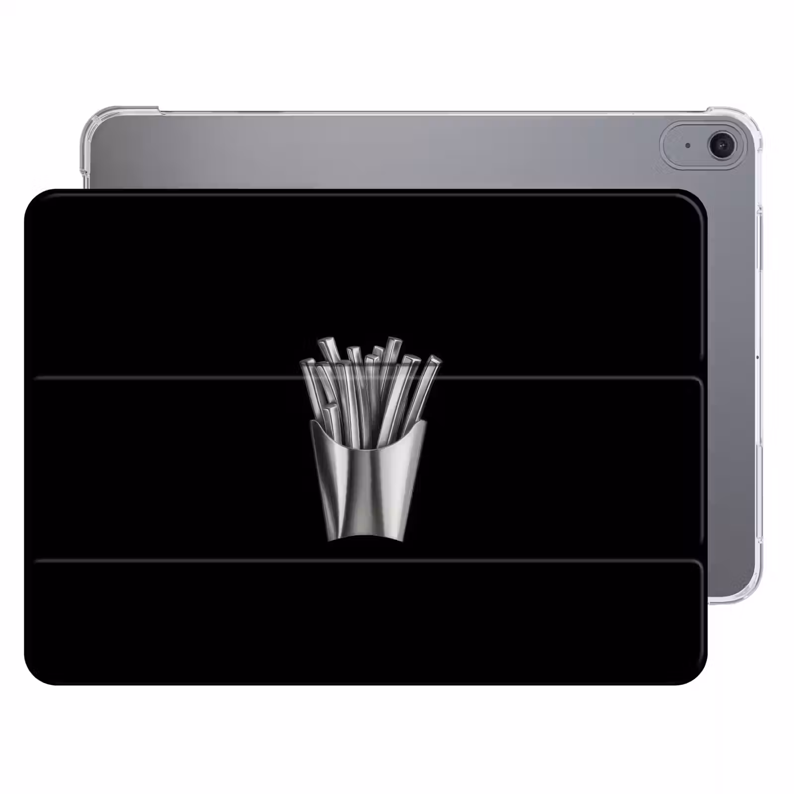iPad hoes - Frietjes - Futuristisch - Zilver — 1