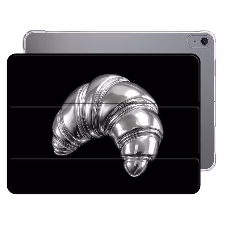 iPad hoes - Croissant - Metaal - Zilver — 1