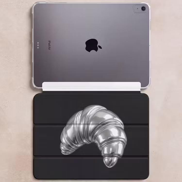 iPad hoes - Croissant - Metaal - Zilver — 6