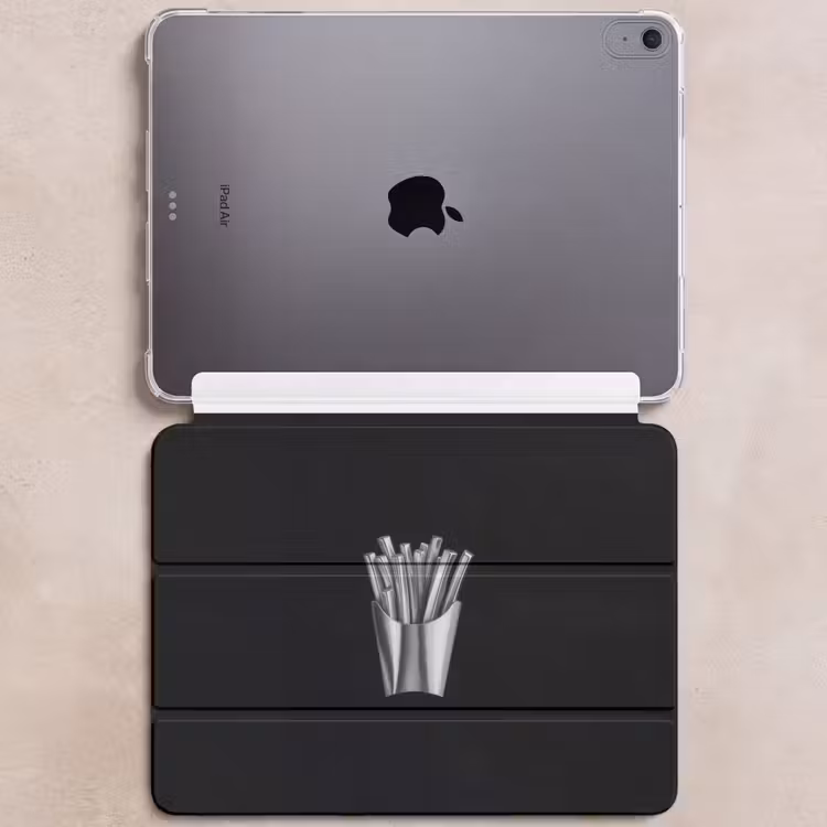 iPad hoes - Frietjes - Futuristisch - Zilver — 6