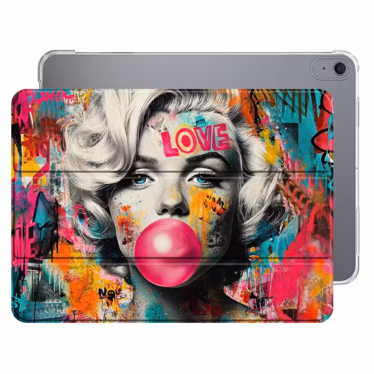iPad hoes - Vrouw - Kauwgom - Graffiti - Neonkleuren — 1