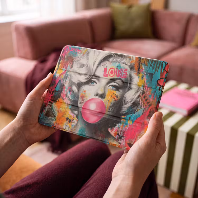 iPad hoes - Vrouw - Kauwgom - Graffiti - Neonkleuren — 4