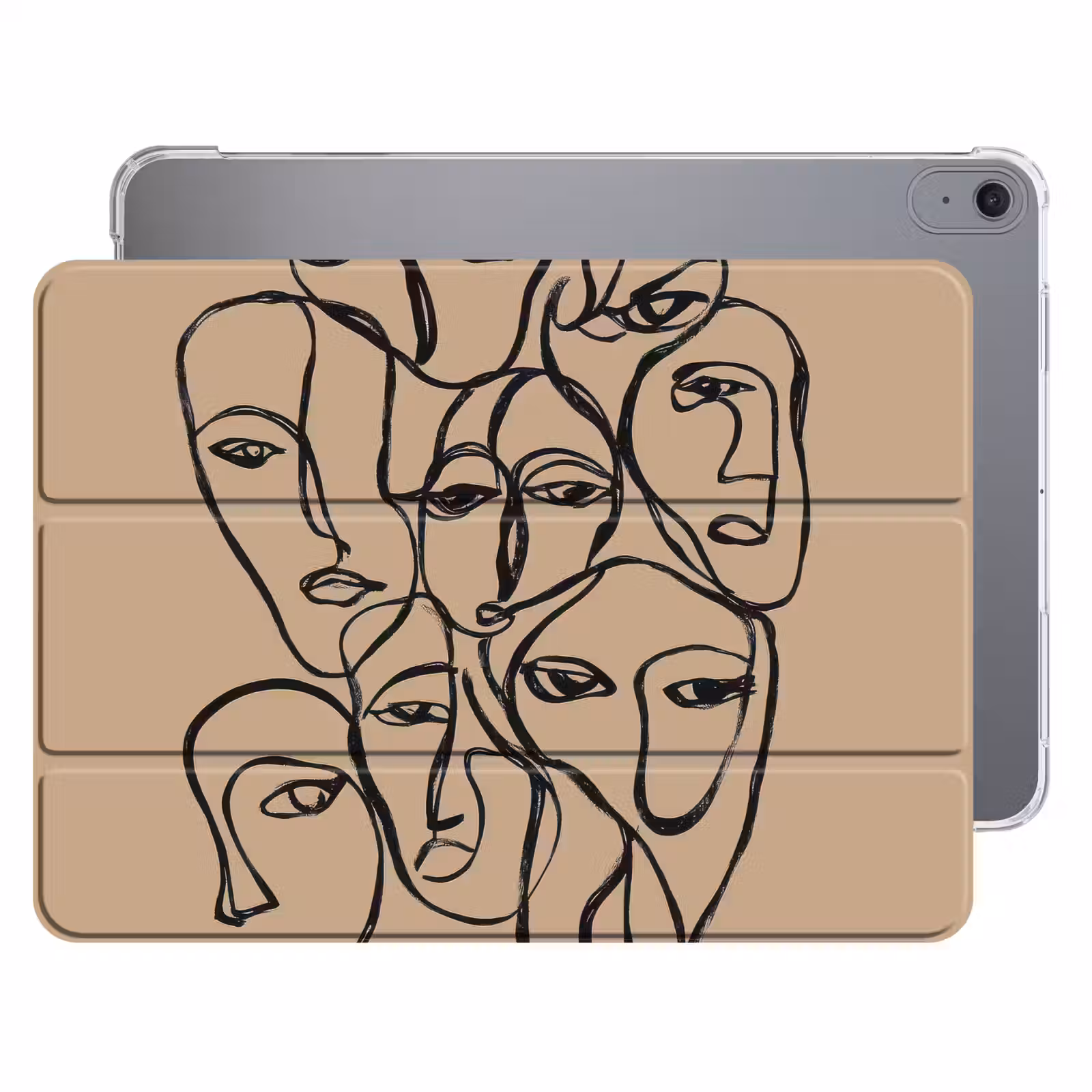 iPad hoes - Gezichtenzee - Lijntekening - Abstract — 1