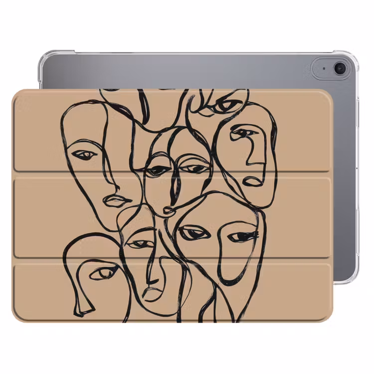 iPad hoes - Gezichtenzee - Lijntekening - Abstract — 1