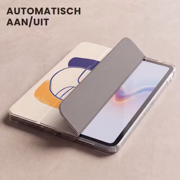 iPad hoes - Minimalistisch - Gezicht - Hand - Oranje - Blauw — 5