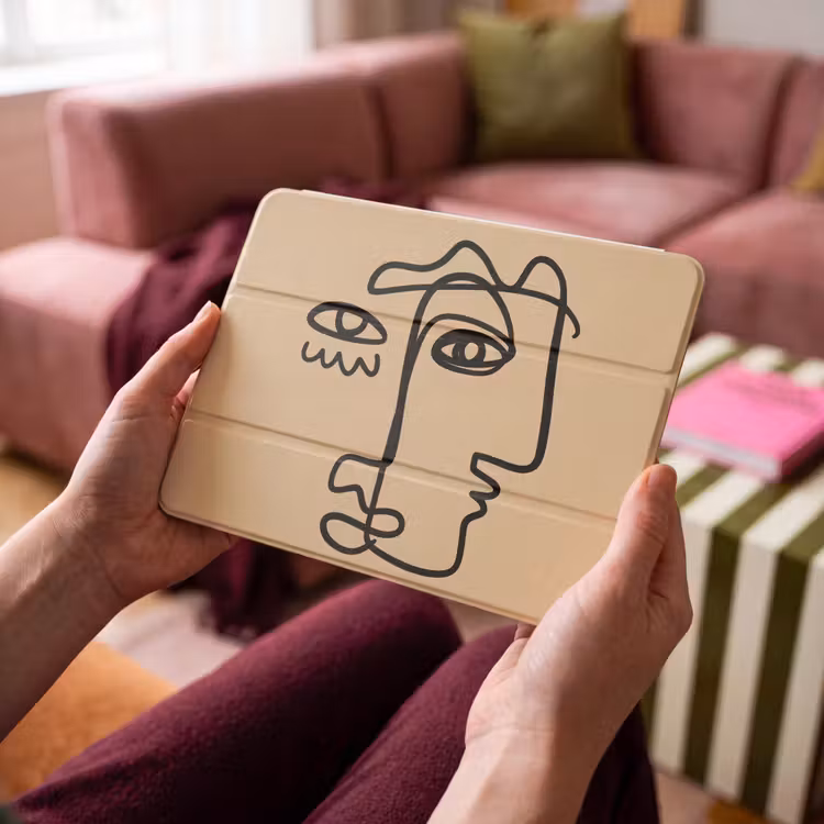 iPad hoes - Overlappende profielen - Lichtbruin - Zwart — 4