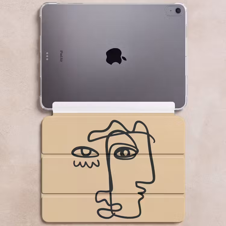 iPad hoes - Overlappende profielen - Lichtbruin - Zwart — 6