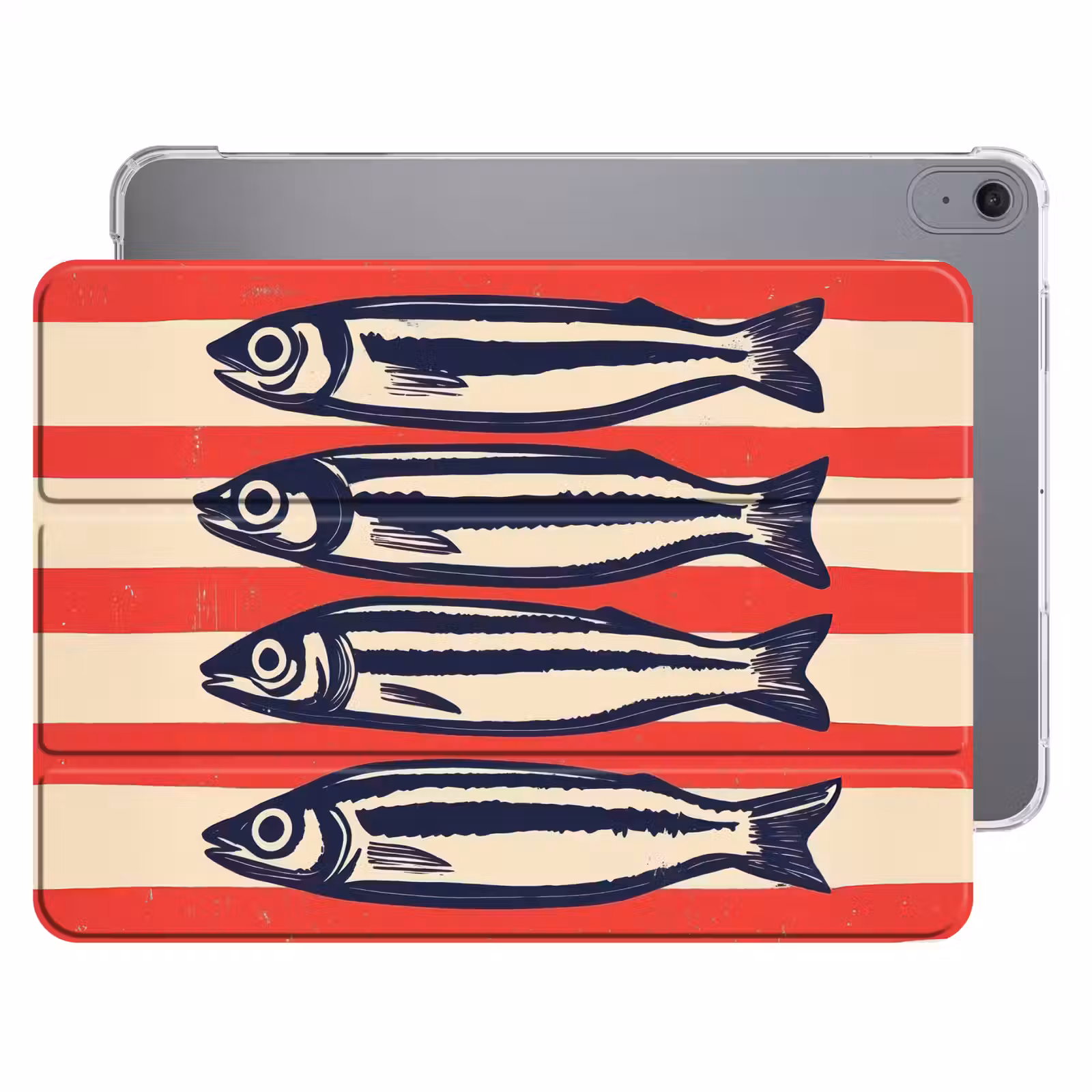 iPad hoes - Sardines - Rood en beige strepen — 1
