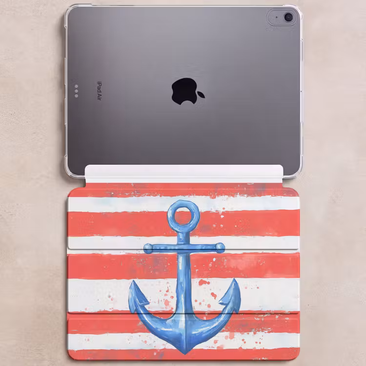 iPad hoes - Anker - Verfspatten - Rood - Blauw — 6