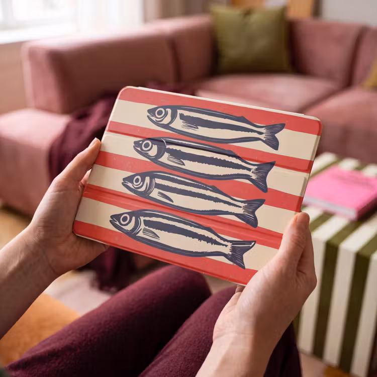 iPad hoes - Sardines - Rood en beige strepen — 4