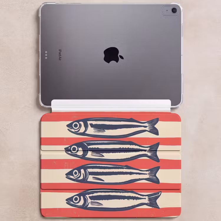 iPad hoes - Sardines - Rood en beige strepen — 6