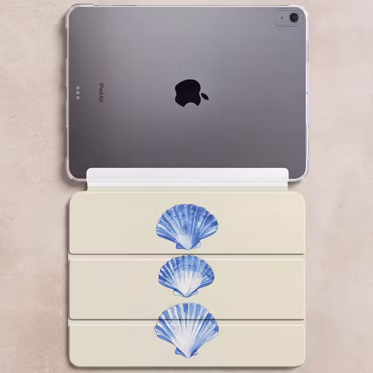 iPad hoes - Schelpen - Blauw - Beige — 6