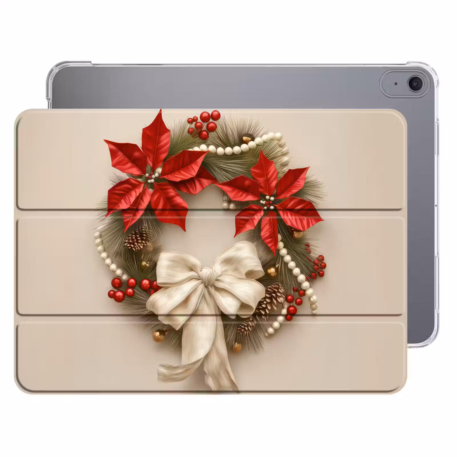 iPad hoes - Deurkrans - Strik - Kerst - Rood - Groen — 1