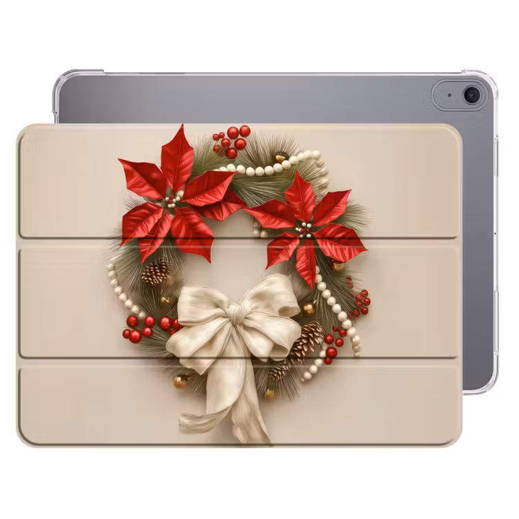 iPad hoes - Deurkrans - Strik - Kerst - Rood - Groen — 1