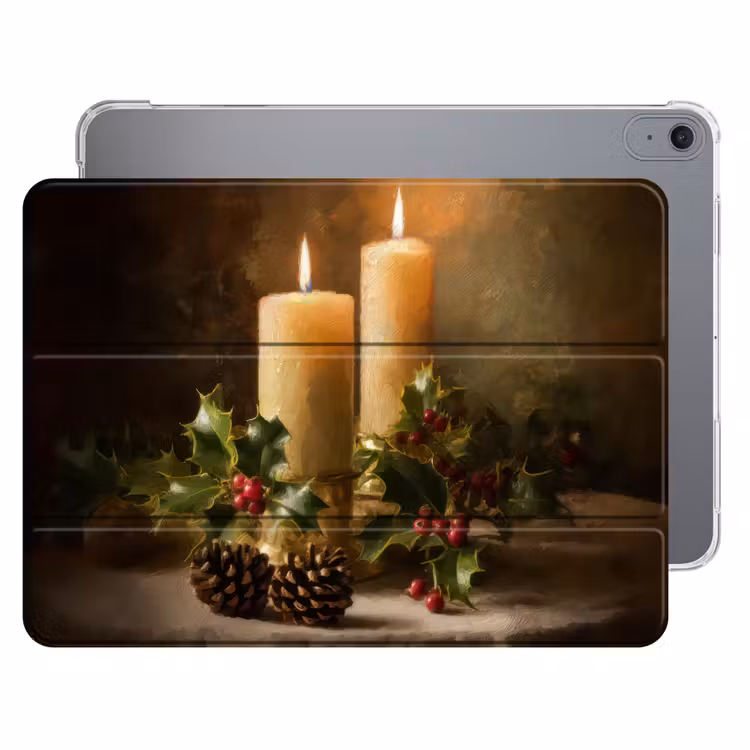 iPad hoes - Kaarslicht - Kerst - Veelkleurig — 1