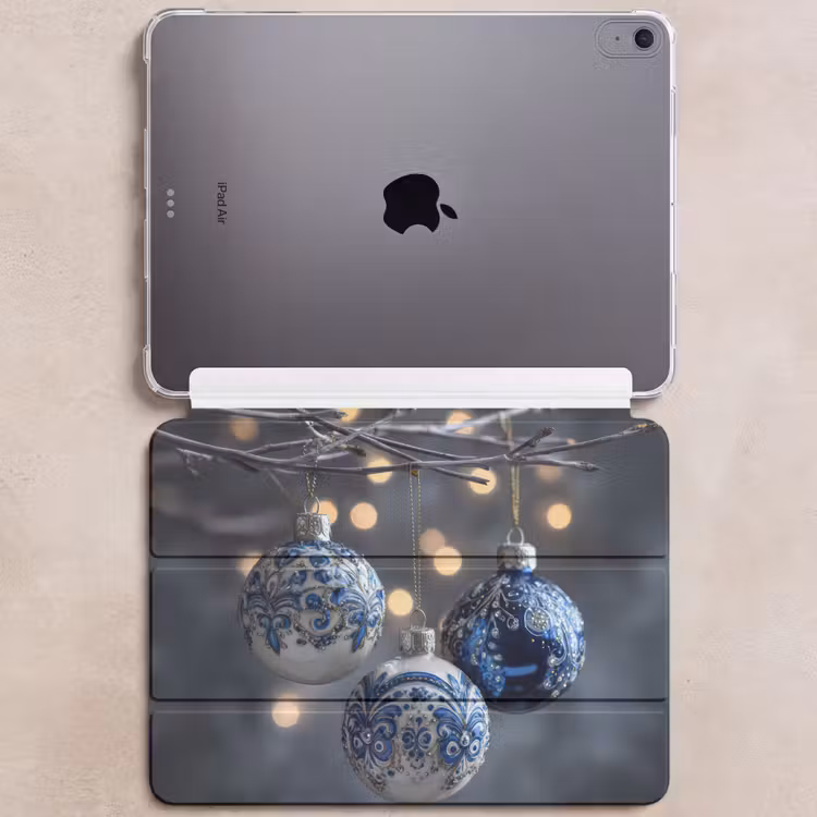 iPad hoes - Kerstbal - Versierd - Blauw — 6