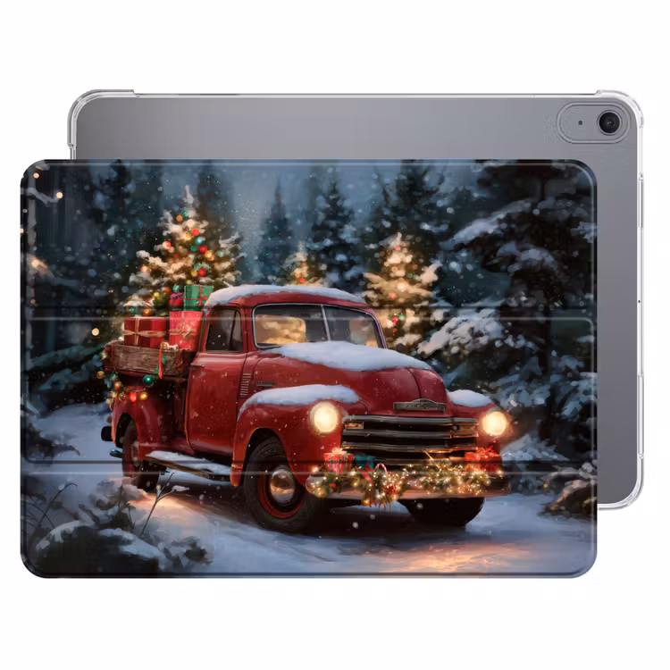 iPad hoes - Kersttruck - Sneeuwbos - Rood — 1