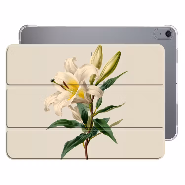 iPad hoes - Lelie - Elegant - Botanisch - Beige — 1