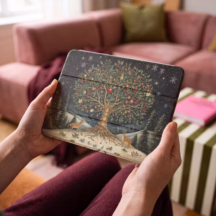 iPad hoes - Feestboom - Winterhemel - Kleurrijk — 4
