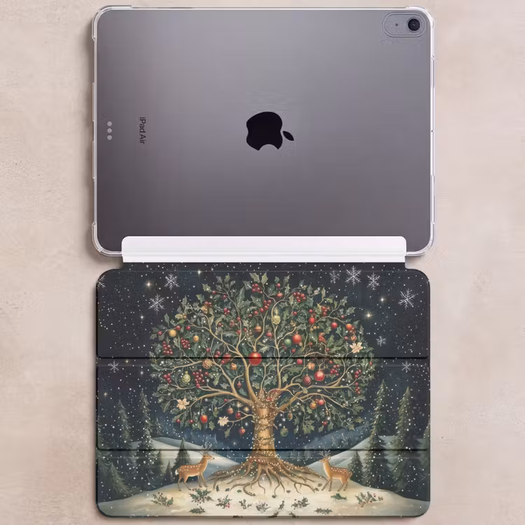 iPad hoes - Feestboom - Winterhemel - Kleurrijk — 6