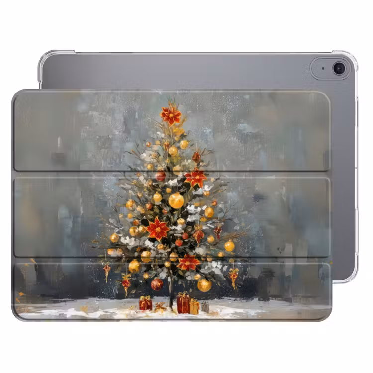 iPad hoes - Kerstboom - Cadeaus - Rood - Goud — 1