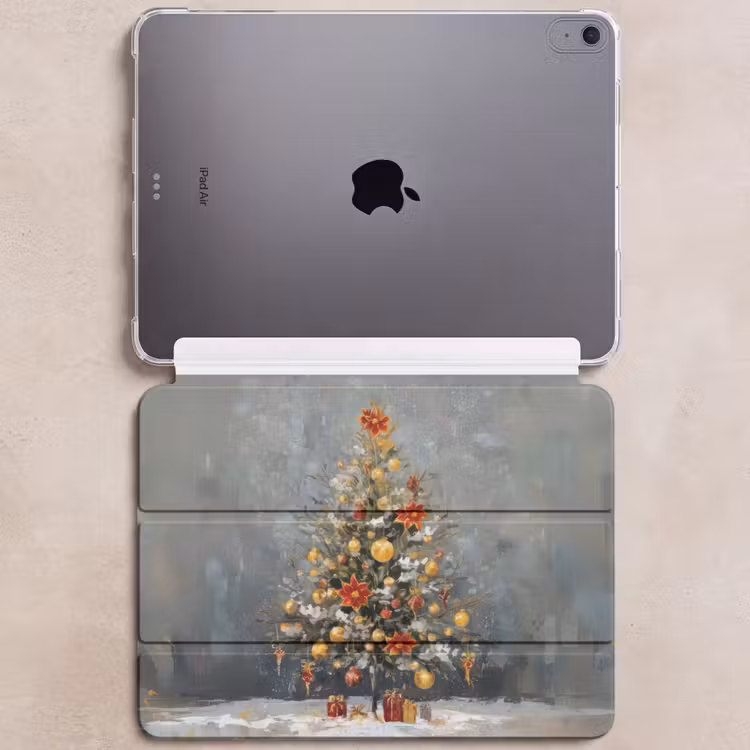 iPad hoes - Kerstboom - Cadeaus - Rood - Goud — 6