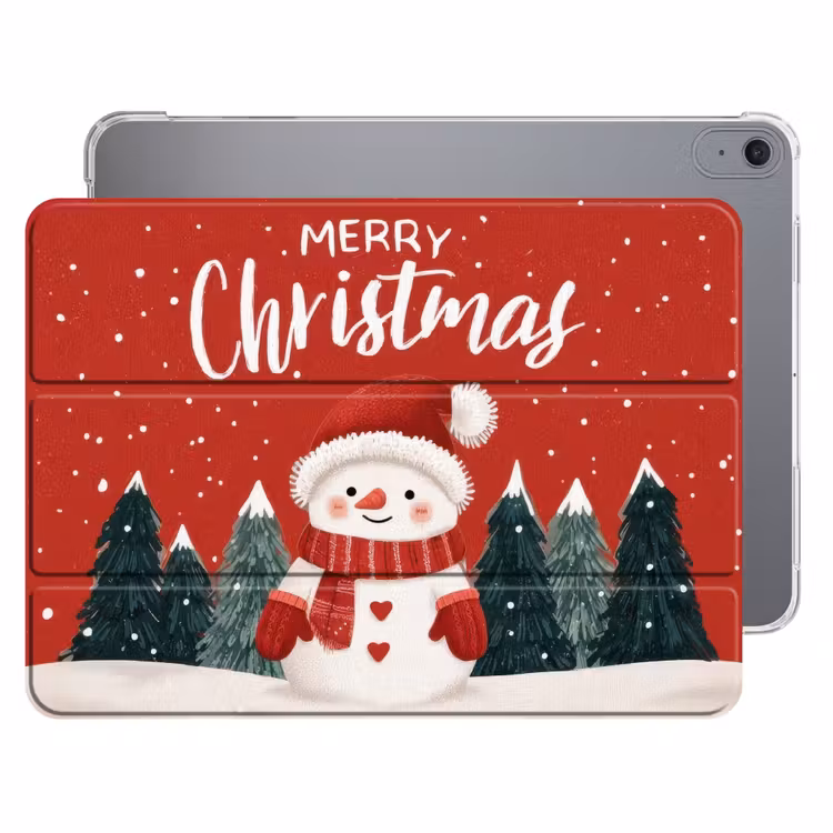 iPad hoes - Kerstgroet - Sneeuw - Rood — 1