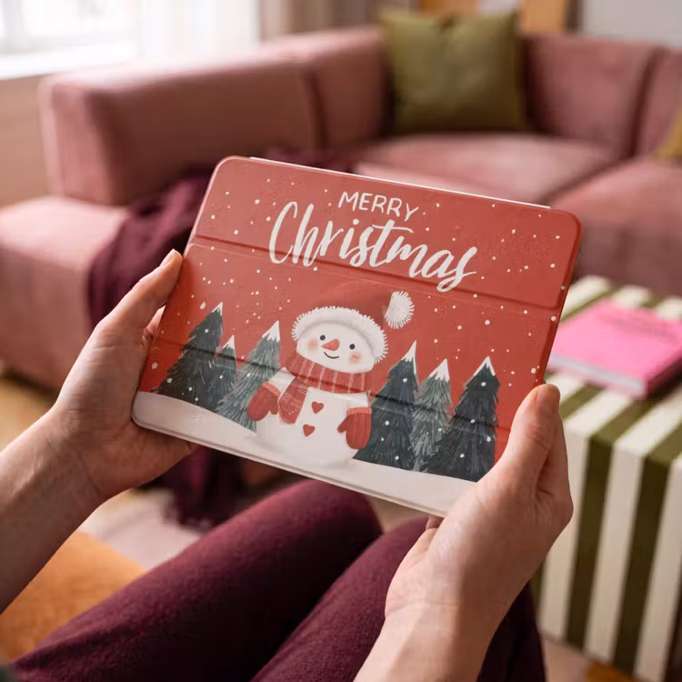 iPad hoes - Kerstgroet - Sneeuw - Rood — 4