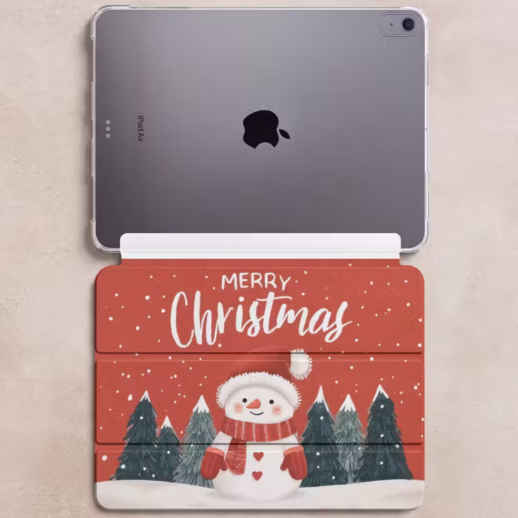 iPad hoes - Kerstgroet - Sneeuw - Rood — 6
