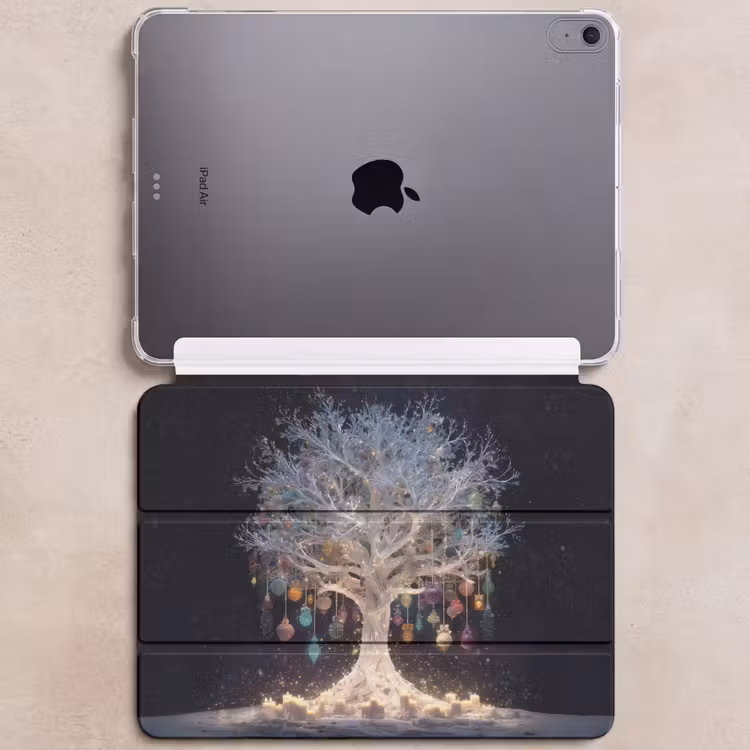 iPad hoes - Sneeuwboom - Lichtjes - Wit - Kleurrijk — 6