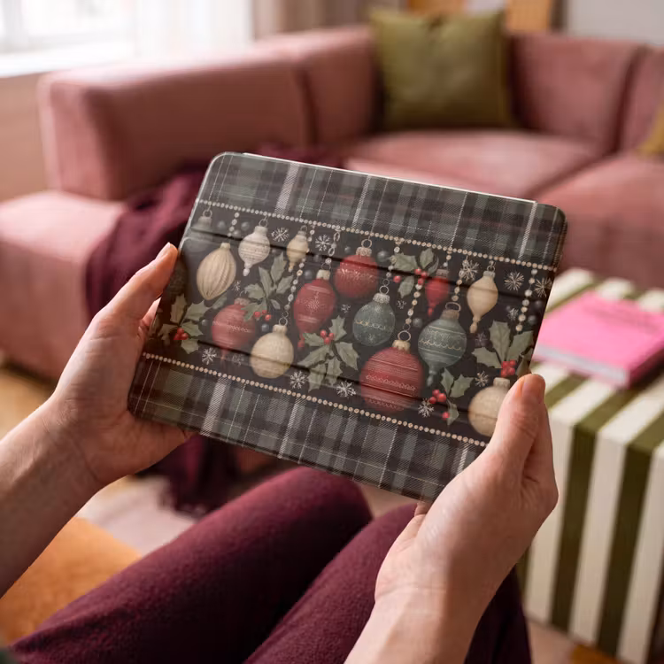 iPad hoes - Kerstballen - Rood - Hulsttakken - Patroon — 4