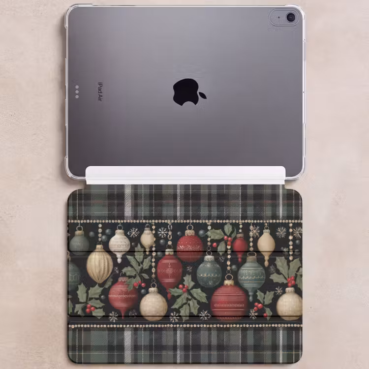 iPad hoes - Kerstballen - Rood - Hulsttakken - Patroon — 6