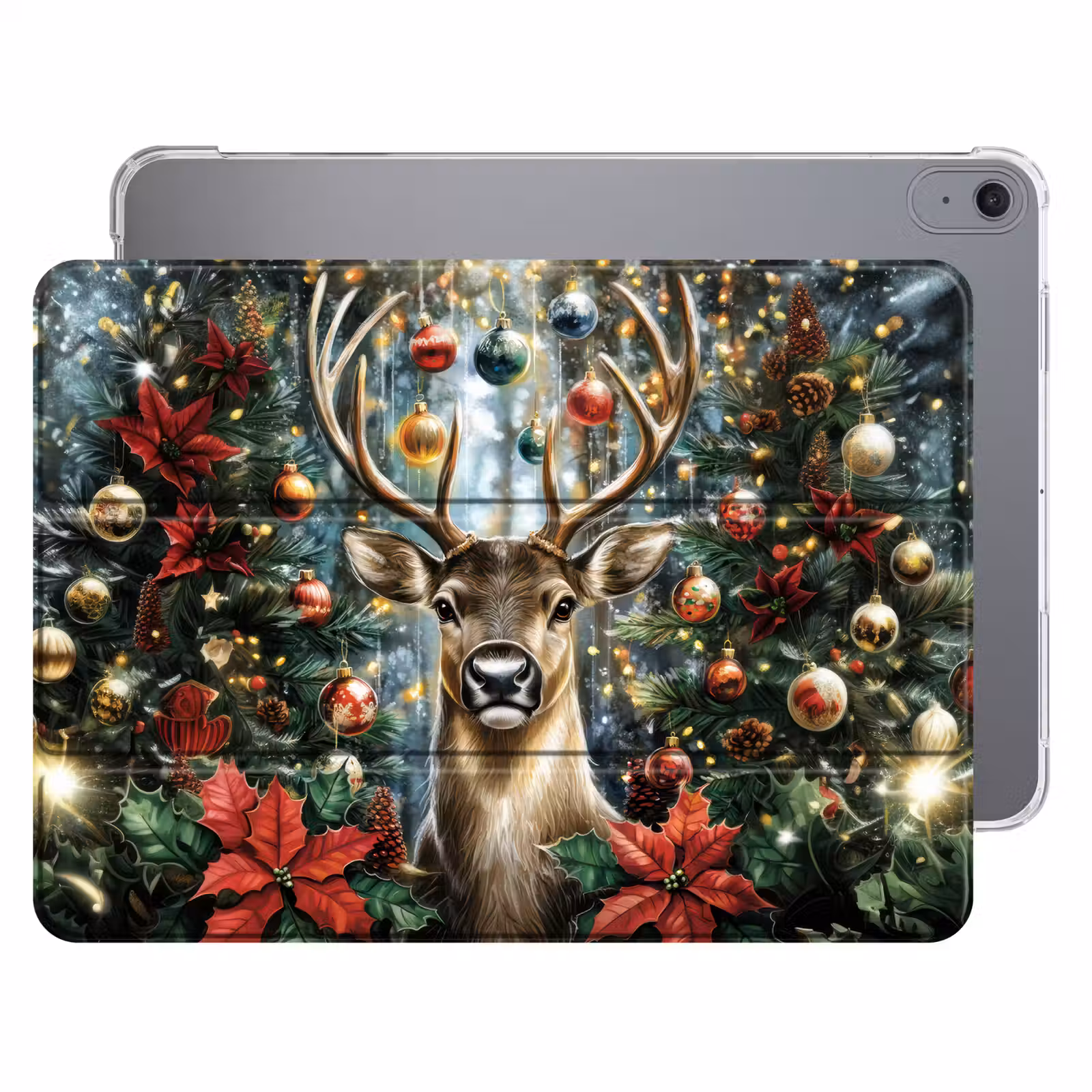 iPad hoes - Kerstfeest - Dennenbos - Rood — 1