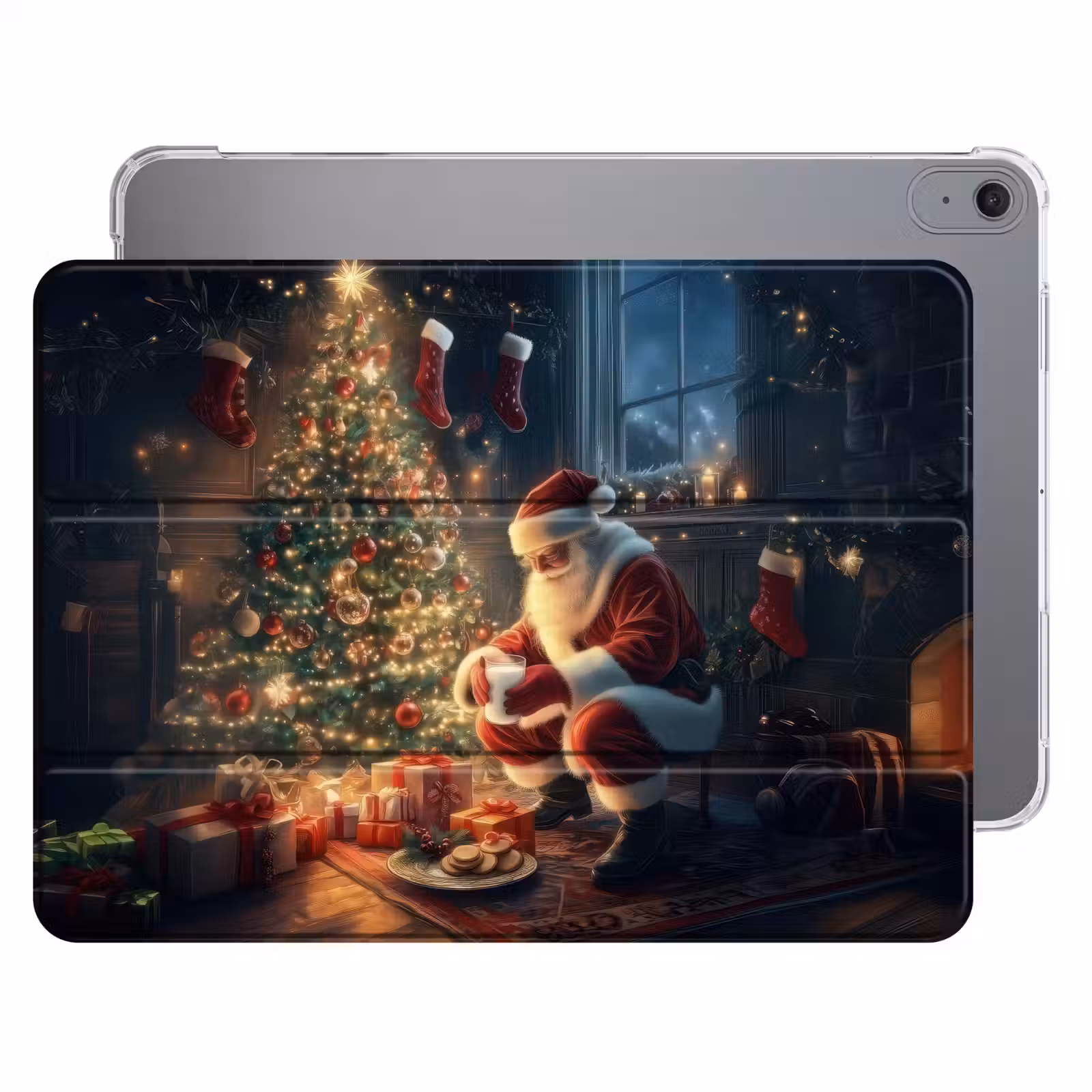 iPad hoes - Kerstman - Haard - Donker — 1