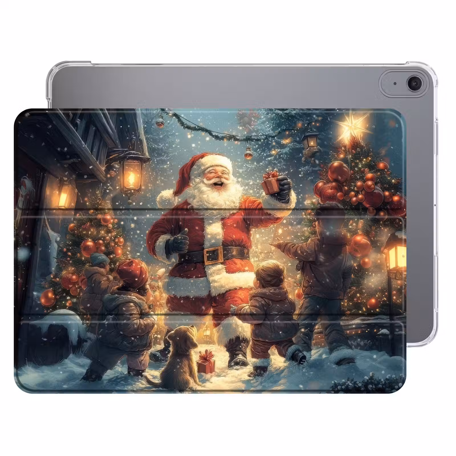 iPad hoes - Kerstvreugde - Sneeuw - Kleurrijk — 1
