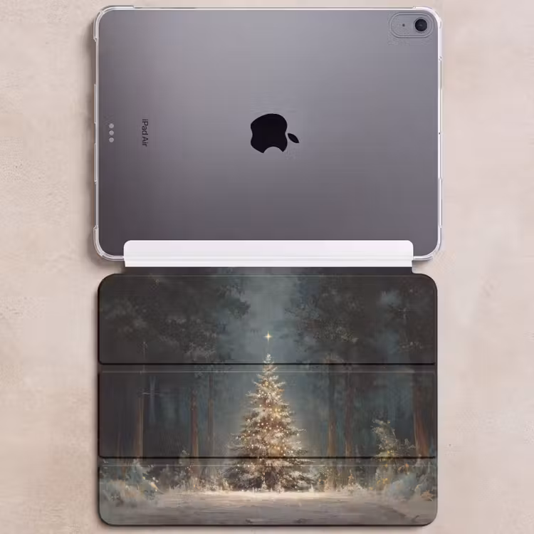 iPad hoes - Kerstboom - Bos - Sneeuw - meerkleurig — 6