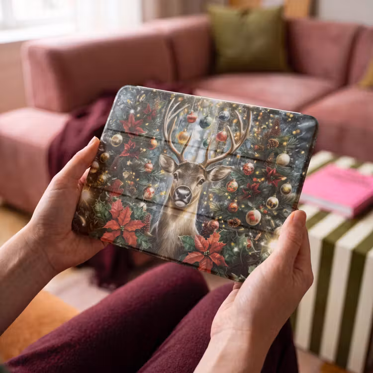 iPad hoes - Kerstfeest - Dennenbos - Rood — 4