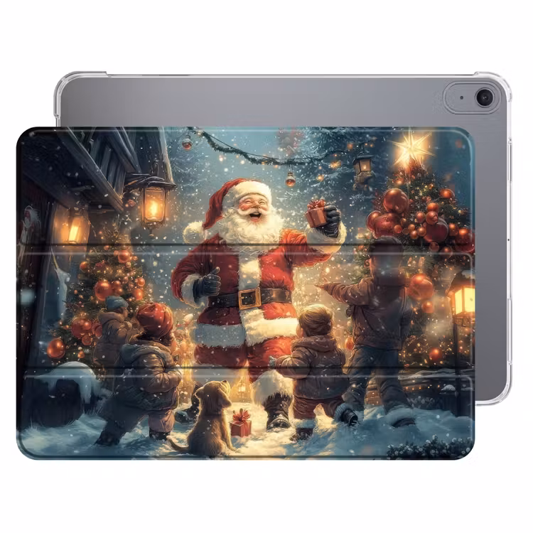 iPad hoes - Kerstvreugde - Sneeuw - Kleurrijk — 1